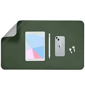 AROPANA Leather Desk Mat 60x35cm | Large Reversible Mouse Pad & Computer Table Protector