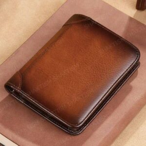 SHAKTISM Men Leather Purse Bifold Slim Wallet for Men | RFID Blocking Card Holder Wallet with Gift Box Genuine Leather Wallet