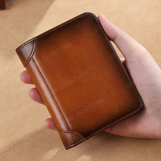 SHAKTISM Men Leather Purse Bifold Slim Wallet for Men | RFID Blocking Card Holder Wallet with Gift Box Genuine Leather Wallet - Image 3