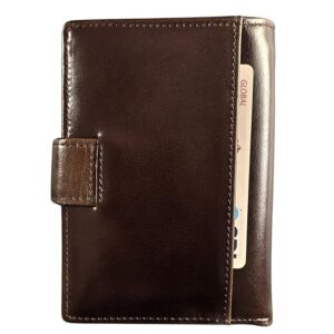 Bracevor Genuine Leather Trifold Wallet Card Holder for Men – Coffee Brown