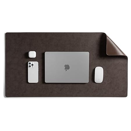 V-CUBE DESIGNS Premium Leather Desk Mat 90X45cm 2.4mm Thick & Padded - Image 3