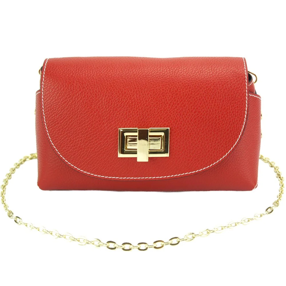 Martina GM: Plain Black Leather Clutch Bag - Image 4
