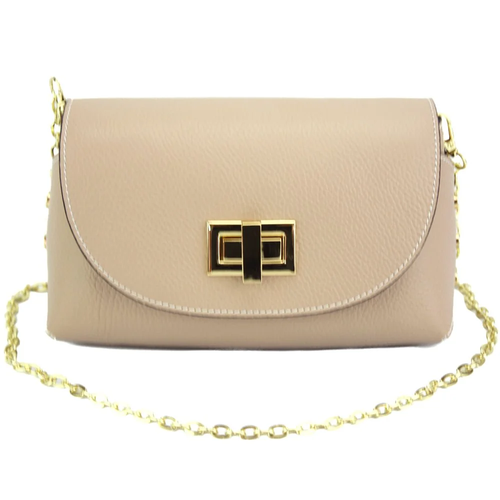 Martina GM: Plain Black Leather Clutch Bag - Image 5
