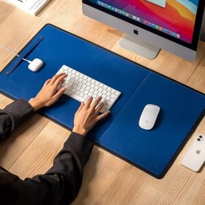 V-CUBE DESIGNS Premium Leather Desk Mat 90X45cm 2.4mm Thick & Padded