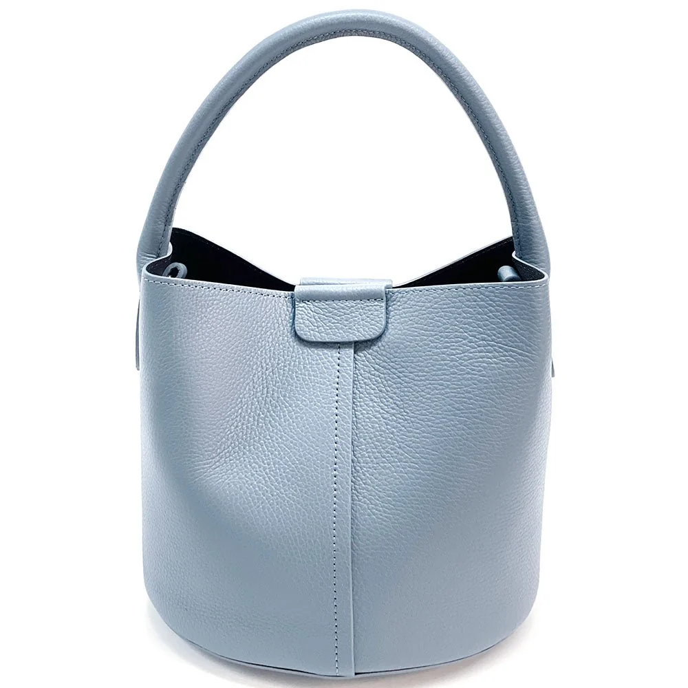 Grazia Italian Leather Bucket Bag – Elegant Everyday Shoulder Bag for Women - Image 9