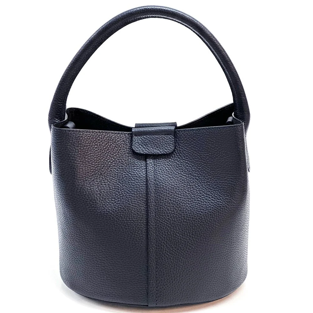 Grazia Italian Leather Bucket Bag – Elegant Everyday Shoulder Bag for Women - Image 12