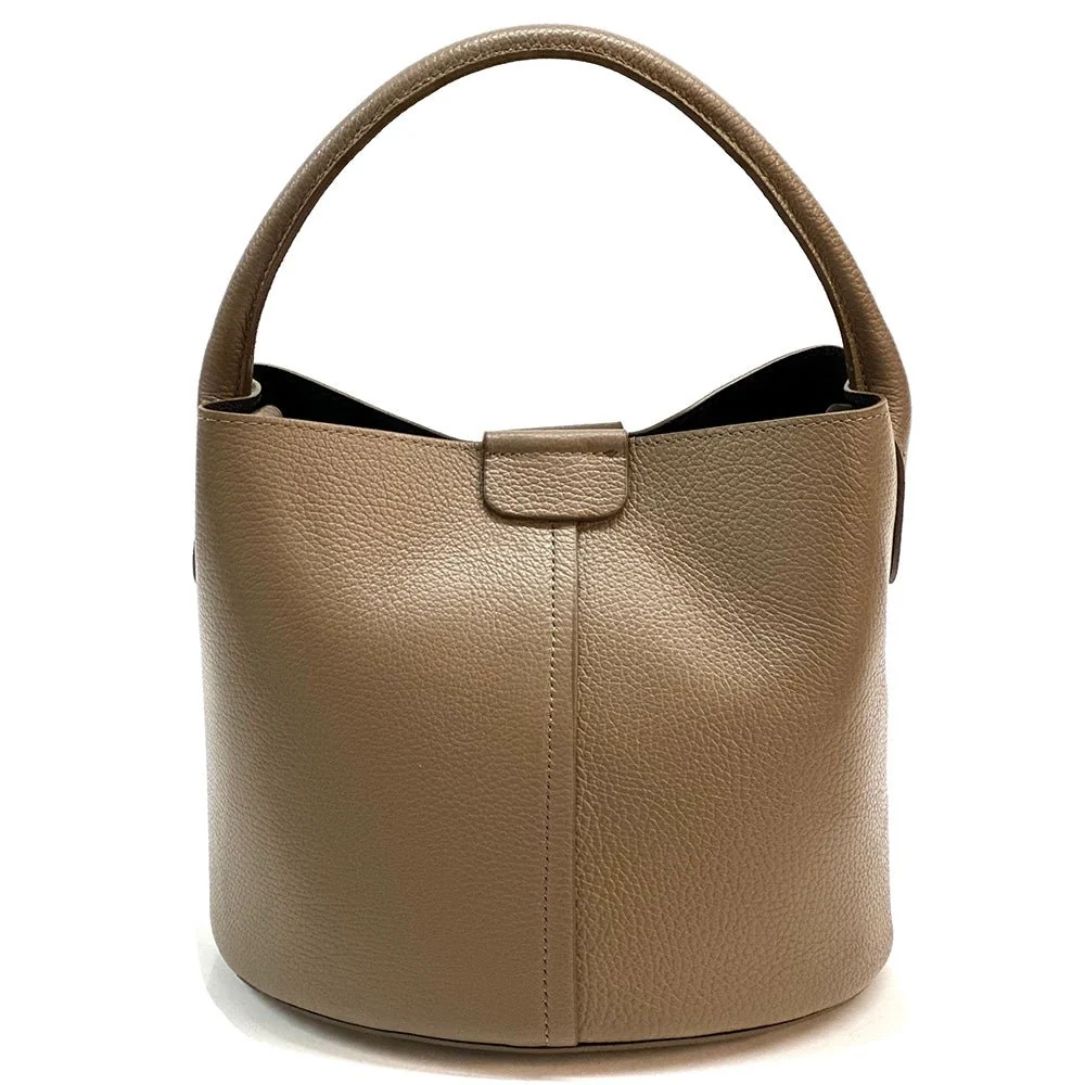 Grazia Italian Leather Bucket Bag – Elegant Everyday Shoulder Bag for Women - Image 13