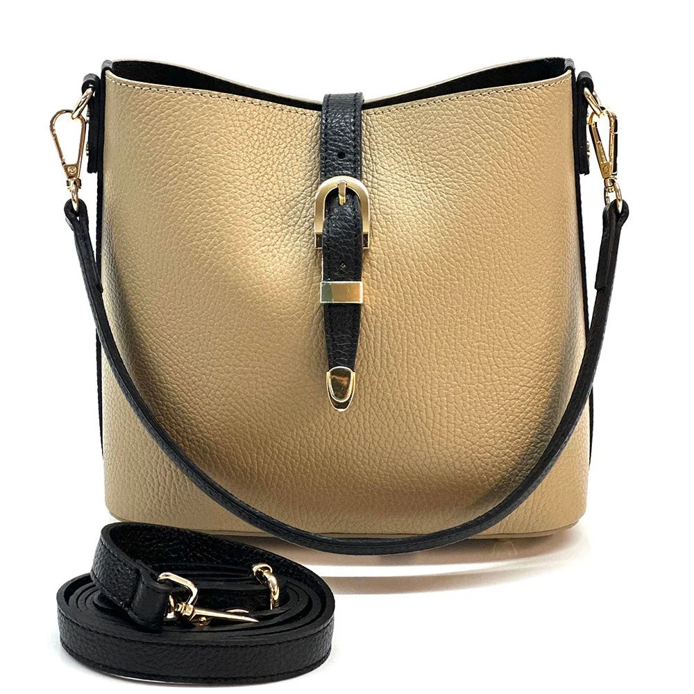 Mafalda Italian Full-Grain Leather Shoulder Bag - Image 2