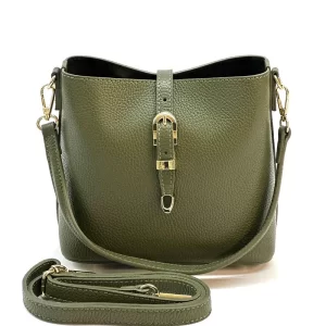 Mafalda Italian Full-Grain Leather Shoulder Bag