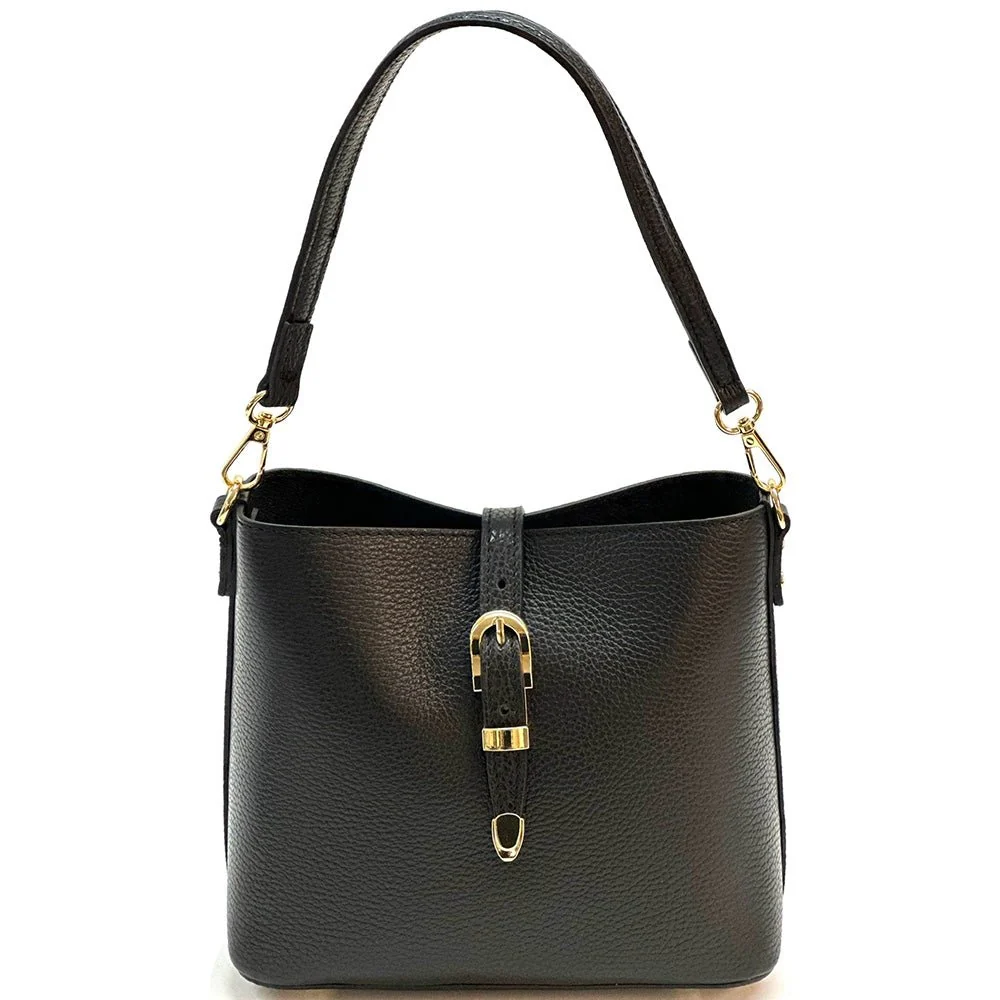 Mafalda Italian Full-Grain Leather Shoulder Bag - Image 5