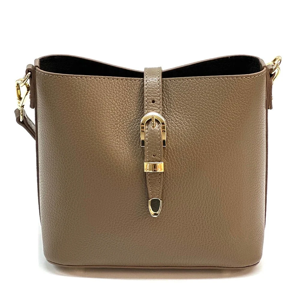 Mafalda Italian Full-Grain Leather Shoulder Bag - Image 7