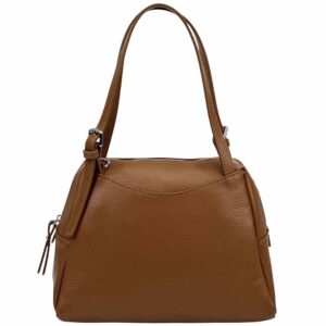Pia Leather Shoulder Bag – Handmade in Florence from Pebbled Italian Leather